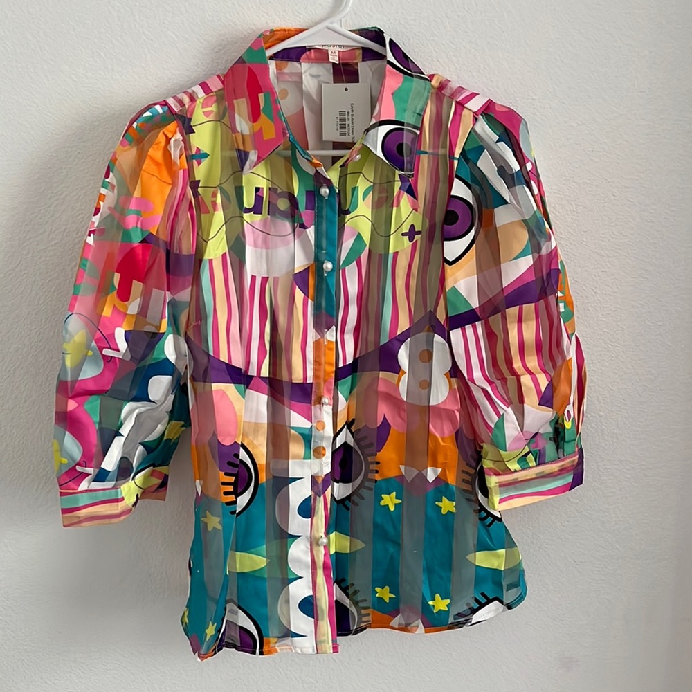 Eyes organza blouse
